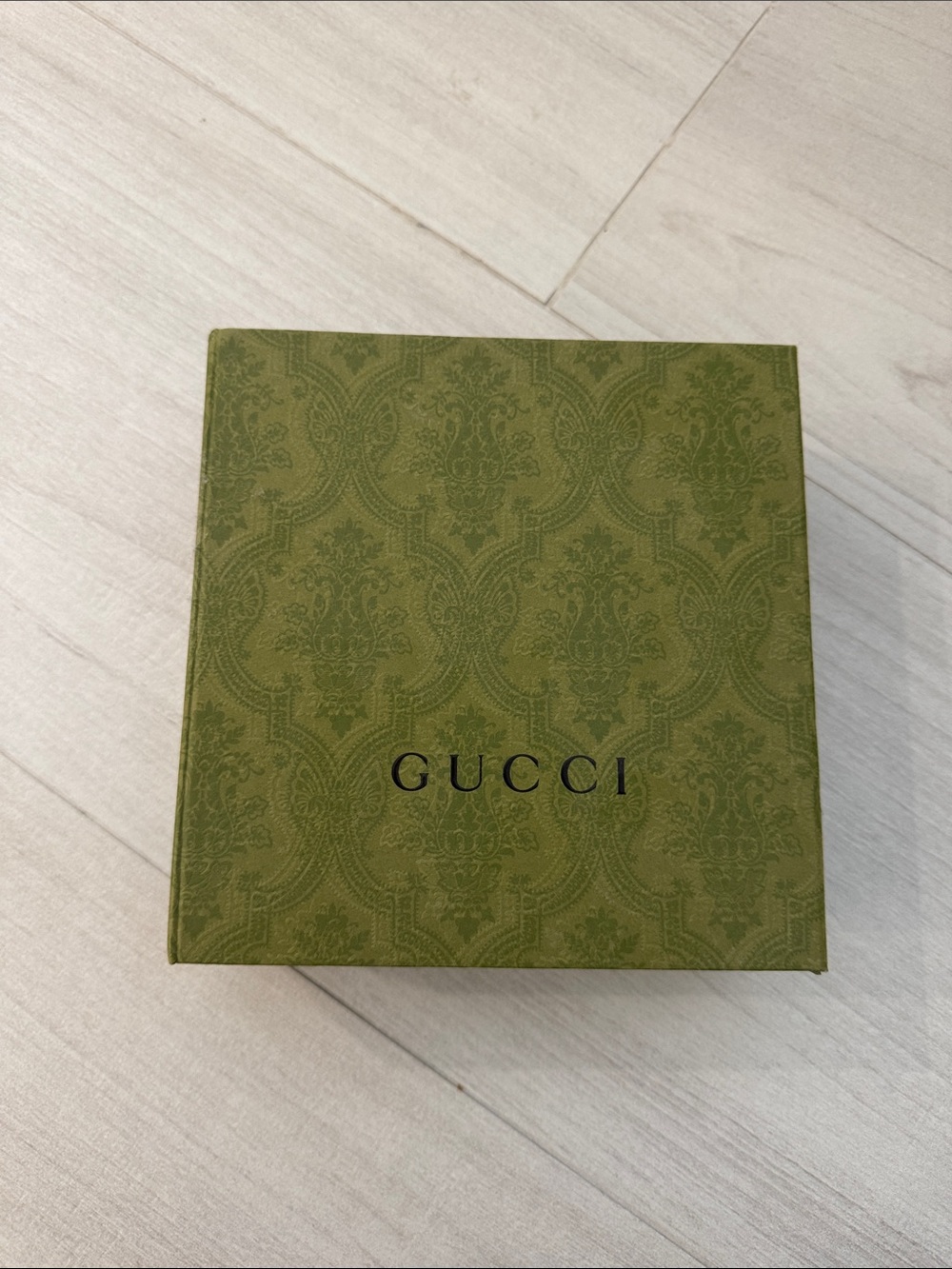 Gucci Green Decorative Keepsake Box with Subtle Damask Motif